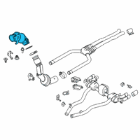 OEM 2018 BMW M5 Exchange Catalytic Converter.Close To Engine Top Diagram - 18-32-7-856-829