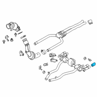 OEM 2019 BMW M5 Tailpipe Trim, Black Chrome Diagram - 18-10-8-072-035