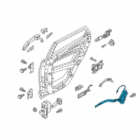 OEM Hyundai Latch Assembly-Rear Door, LH Diagram - 81410-D3000