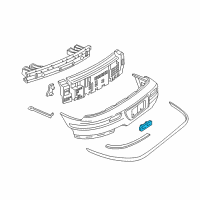 OEM 1995 Buick Skylark Reflector Asm-Rear Bumper Fascia Diagram - 5976021