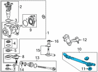 OEM 2021 GMC Sierra 3500 HD Center Link Diagram - 84467793