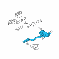 OEM BMW Muffler Pipe Diagram - 18-30-7-555-350