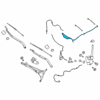 OEM 2016 Lincoln MKX Washer Hose Diagram - FA1Z-17A605-D