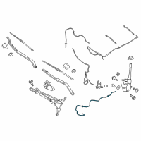 OEM 2017 Lincoln MKX Washer Hose Diagram - FA1Z-17A605-E