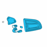 OEM 2016 Buick Enclave Back Up Lamp Assembly Diagram - 23507293