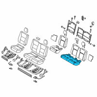 OEM 2015 Ford F-150 Seat Cushion Pad Diagram - FL3Z-1863841-B