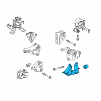 OEM 2017 Toyota Corolla iM Side Mount Bracket Diagram - 12304-37100