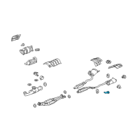 OEM 2011 Acura RL Bracket, Driver Side Exhaust Mounting Diagram - 18282-SJA-A21