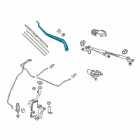 OEM 2021 Honda Passport Arm, Windshield Wiper (Passenger Side) Diagram - 76610-TG7-A01