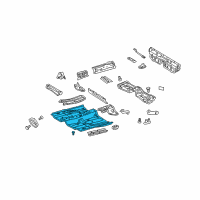 OEM 2005 Toyota MR2 Spyder Pan, Front Floor Diagram - 58111-17051