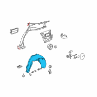 OEM Buick LaCrosse Liner Asm-Rear Wheelhouse Panel Diagram - 15241460
