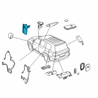 OEM 2009 Lexus LX570 Smart Key Computer Assembly Diagram - 89990-60181