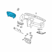 OEM 2008 Cadillac SRX Instrument Cluster Assembly Diagram - 25794447