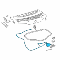 OEM Lexus Cable Sub-Assembly, Luggage Diagram - 64607-11010
