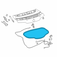 OEM 2022 Lexus LC500 Weatherstrip, Luggage Compartment Door Diagram - 64461-11010