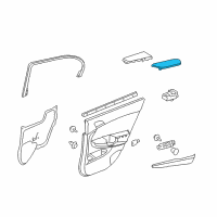 OEM Honda Crosstour Armrest, Left Rear Door Lining (Graphite Black) (Leather) Diagram - 83753-TA5-A32ZA