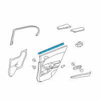 OEM 2008 Honda Accord Weatherstrip, L. RR. Door (Inner) Diagram - 72875-TA5-A01