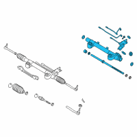 OEM 2017 Infiniti QX50 Power Steering Gear Assembly Diagram - 49200-1BA0B