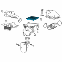 OEM 2022 Honda Ridgeline Element Assembly, Air Cleaner Diagram - 17220-5J6-A10