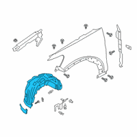 OEM 2020 Ford Police Interceptor Utility Fender Liner Diagram - LB5Z-16103-C