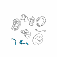 OEM 2005 Toyota Matrix ABS Sensor Wire Diagram - 89516-12040