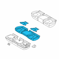 OEM 2017 Ford Edge Seat Cushion Pad Diagram - FT4Z-5863840-F