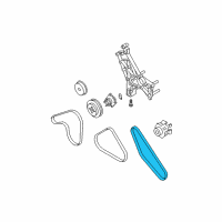 OEM 2006 Kia Sorento Power Steering Pump V Belt Diagram - 57161H1300