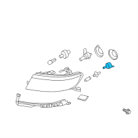OEM Lincoln Lower Beam Bulb Diagram - 2U5Z-13N021-AA