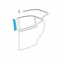 OEM 2021 Lexus IS350 MOULDING, Rear Door Window Frame Diagram - 75761-53020