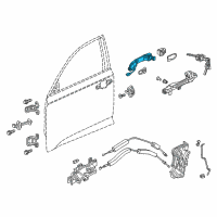 OEM Honda Insight Handle, Passenger Side (Crystal Black Pearl) Diagram - 72141-TVA-A91ZH