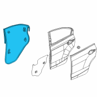 OEM 2014 Honda Civic Weatherstrip, L. RR. Door Diagram - 72850-TR3-A01