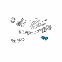 OEM Honda Thermostat Assembly Diagram - 19301-RMX-307