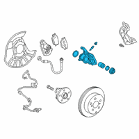 OEM 2022 Toyota Corolla Cross Caliper Assembly Diagram - 47830-0R050