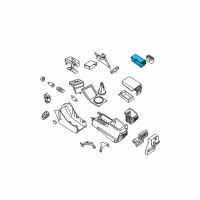 OEM 2005 Nissan Altima Cup Holder Assembly Diagram - 87340-ZH91B