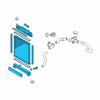 OEM Scion iQ Radiator Assembly Diagram - 16400-40220