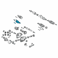 OEM 2019 Lexus LX570 Boot Kit, Front Drive Shaft Diagram - 04437-60052