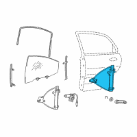 OEM 1999 Hyundai Sonata Passenger Side Rear Door Window Regulator Assembly Diagram - 83402-38001