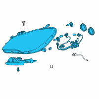 OEM 2014 Buick Encore Composite Headlamp Diagram - 42435932