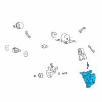 OEM 2003 Hyundai XG350 Engine Support Bracket, Right Diagram - 21612-39004