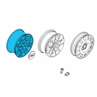 OEM 2011 Ford Flex Wheel, Alloy Diagram - BA8Z-1007-B