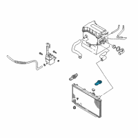 OEM 2003 Kia Spectra Bracket-Radiator, Up, LH Diagram - 0K2A115250D