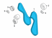 OEM 2022 Toyota GR86 Serpentine Belt Diagram - SU003-09607