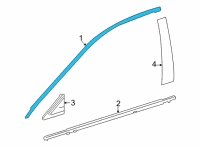 OEM Toyota Mirai Upper Molding Diagram - 75753-62010