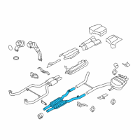 OEM BMW 750Li Centre Muffler Diagram - 18-30-7-646-950