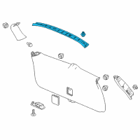 OEM Garnish Assy., Tailgate (Upper) *NH900L* (DEEP BLACK) Diagram - 84443-TG7-A00ZA