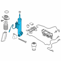 OEM 2016 BMW 535i GT Rear Left Shock Absorber Diagram - 37-12-6-851-139