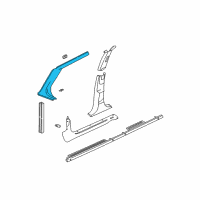 OEM 2000 Chevrolet Malibu Molding Asm-Windshield Side Upper Garnish *Shale T Diagram - 22730658