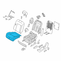 OEM 2011 Nissan Murano Pad Assy-Cushion, Front Seat Diagram - 87361-1GR0A
