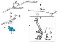 OEM 2017 Dodge Durango Motor-Windshield WIPER Diagram - 68301826AB