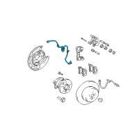 OEM 2005 Lexus RX330 Sensor, Speed, Rear RH Diagram - 89545-48030